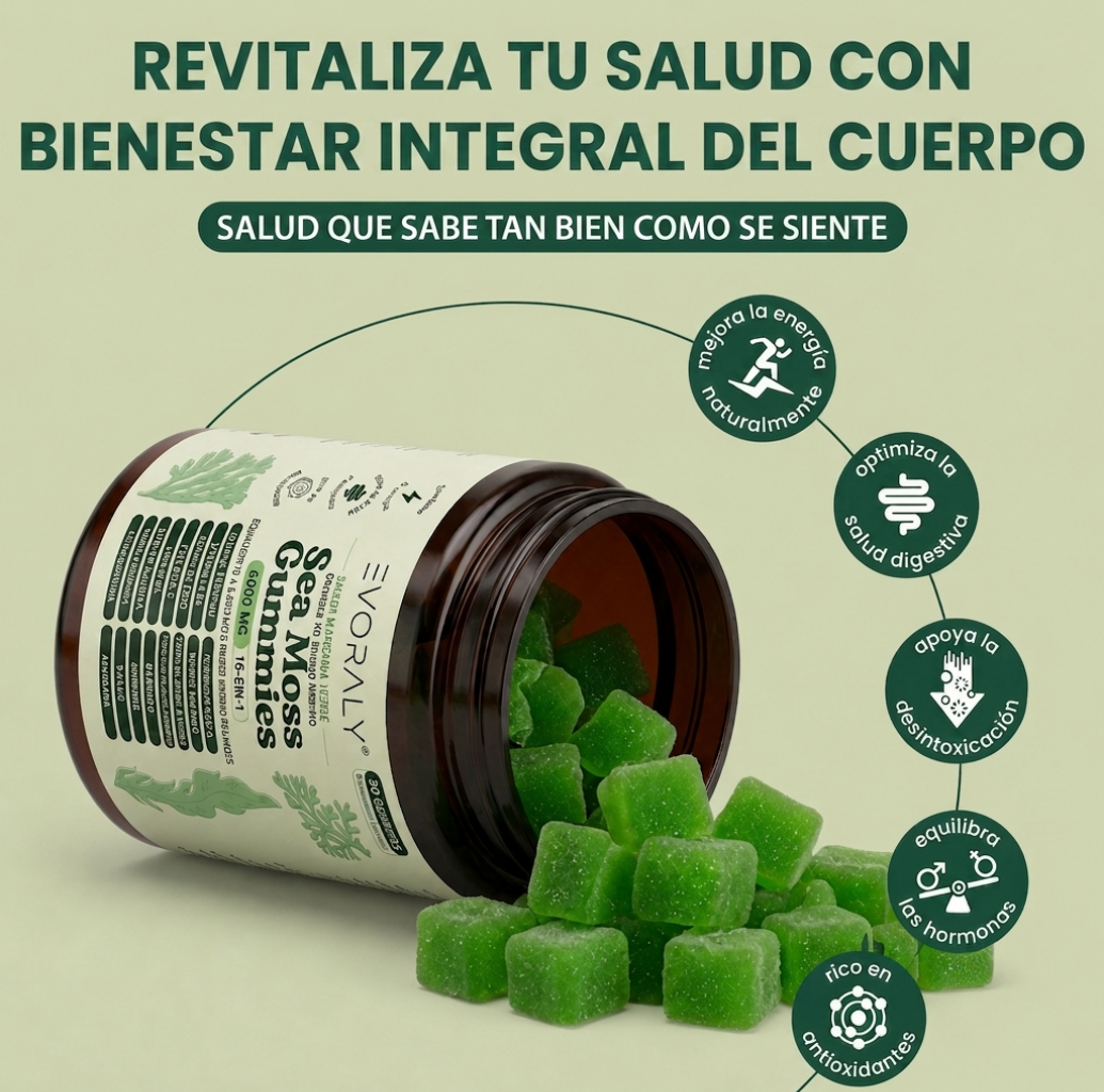 Evoraly Gomitas de Musgo Marino 16-En-1